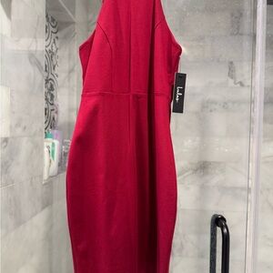 Lulu's Vibrant Red Backless Dress
